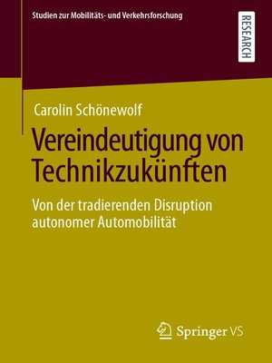cover image of Vereindeutigung von Technikzukünften